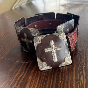 HEAVY Cross Concho Belt.